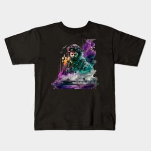 Soldier watercolor print Kids T-Shirt